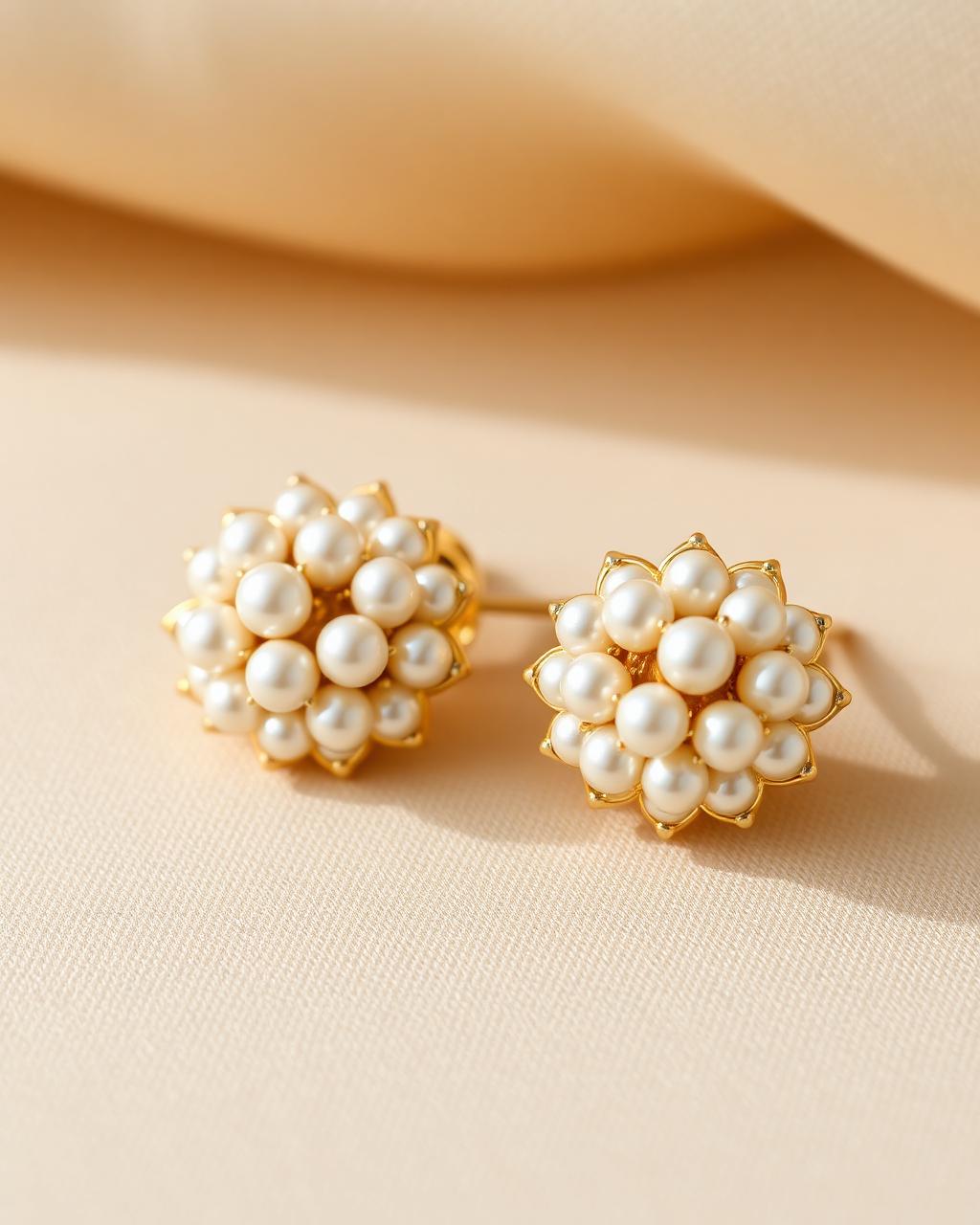 Elise Pearl Cluster Earrings